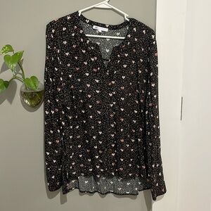 DR2 Long sleeve hearts Blouse